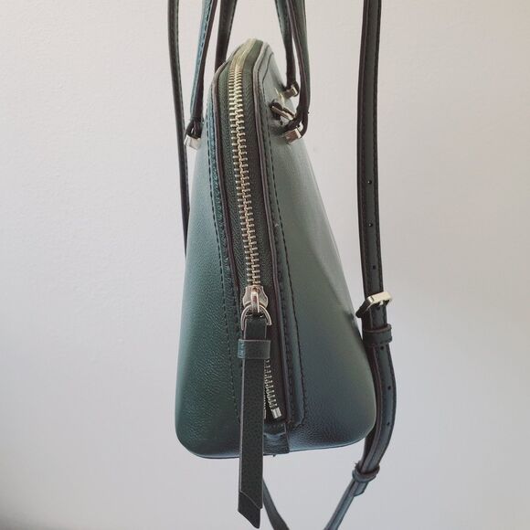 Kate Spade Patterson Drive Dome Satchel Purse Handbag Crossbody Strap Dark Green - Picture 5 of 17